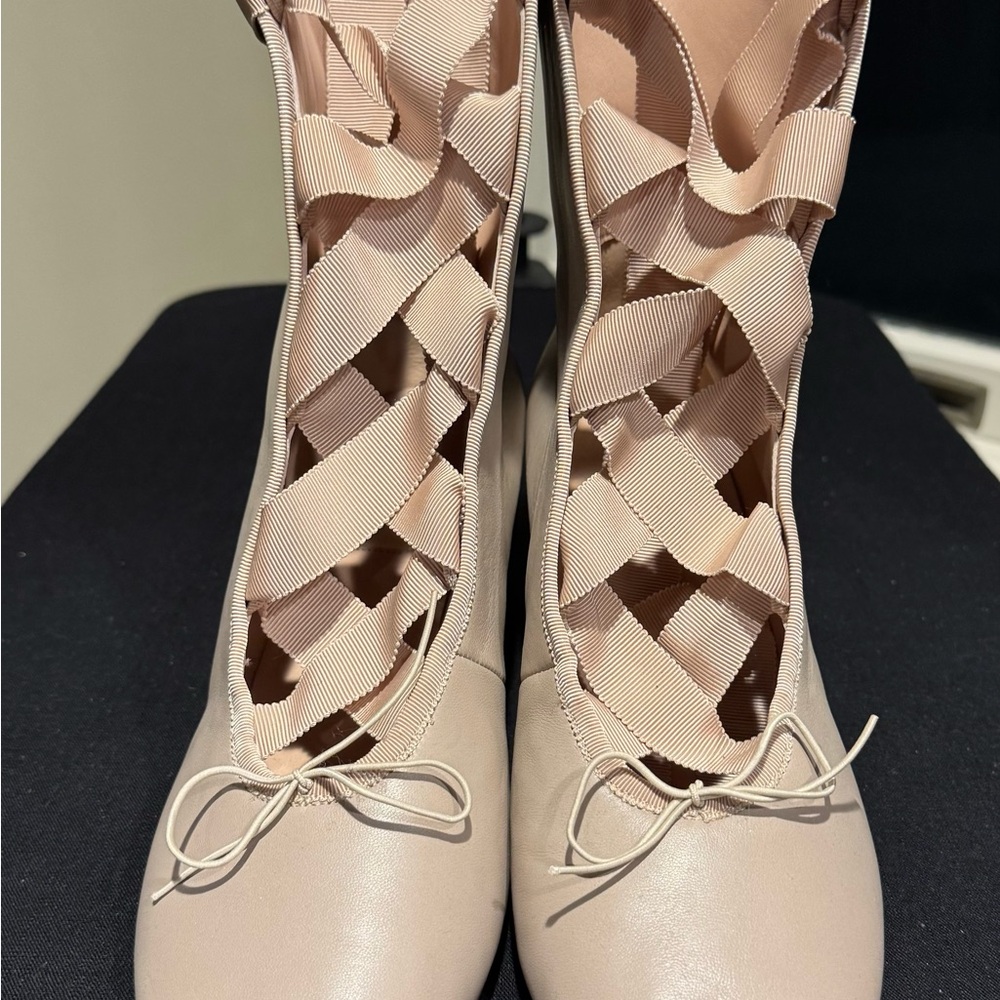 Valentino Garavani Pink Lace Up Boots